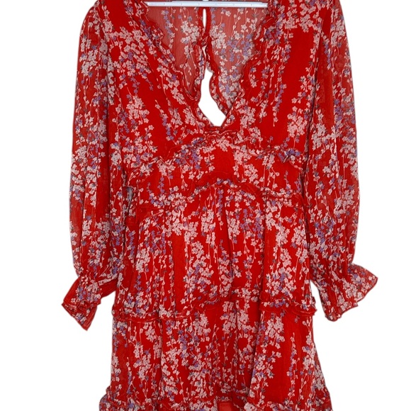 R.Vivimos Womens Summer Fall Long Sleeve Floral Dress - Picture 6 of 7